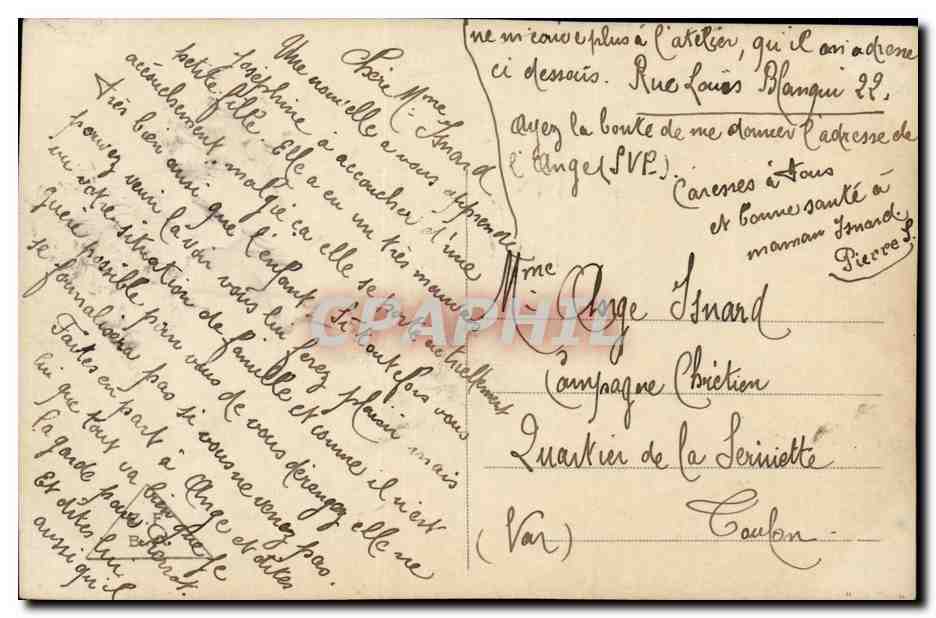 CPA FAntaisie Acabo de levantame pada date un buen ano nuevo (enfant telephone) — Rückseite