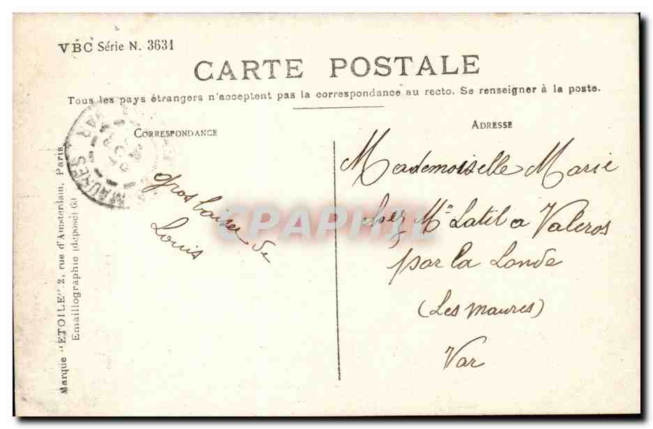 CPA FAntaisie Couple Je voudrais bien la garder toujours votre blanche main — Rückseite