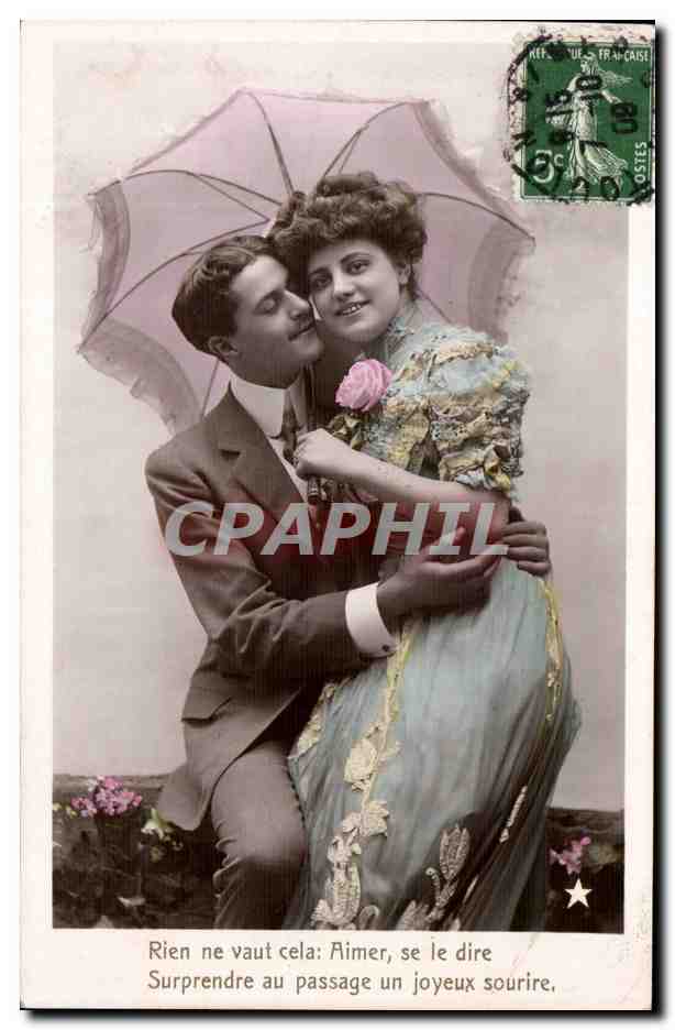 CPA FAntaisie Couple rien ne vaut cela Aimer se le dire