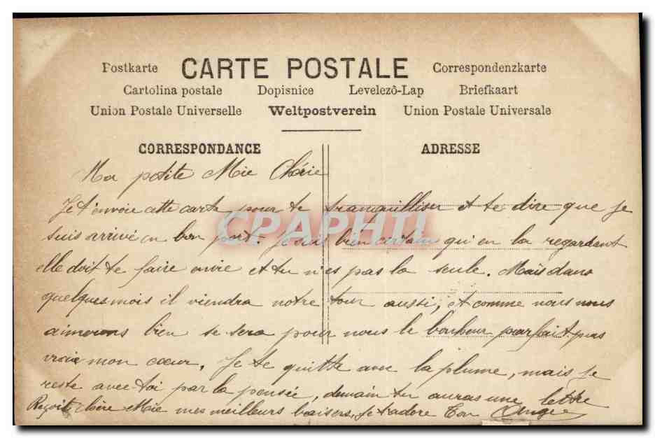 CPA FAntaisie Couple Bonheur parfait — Rückseite