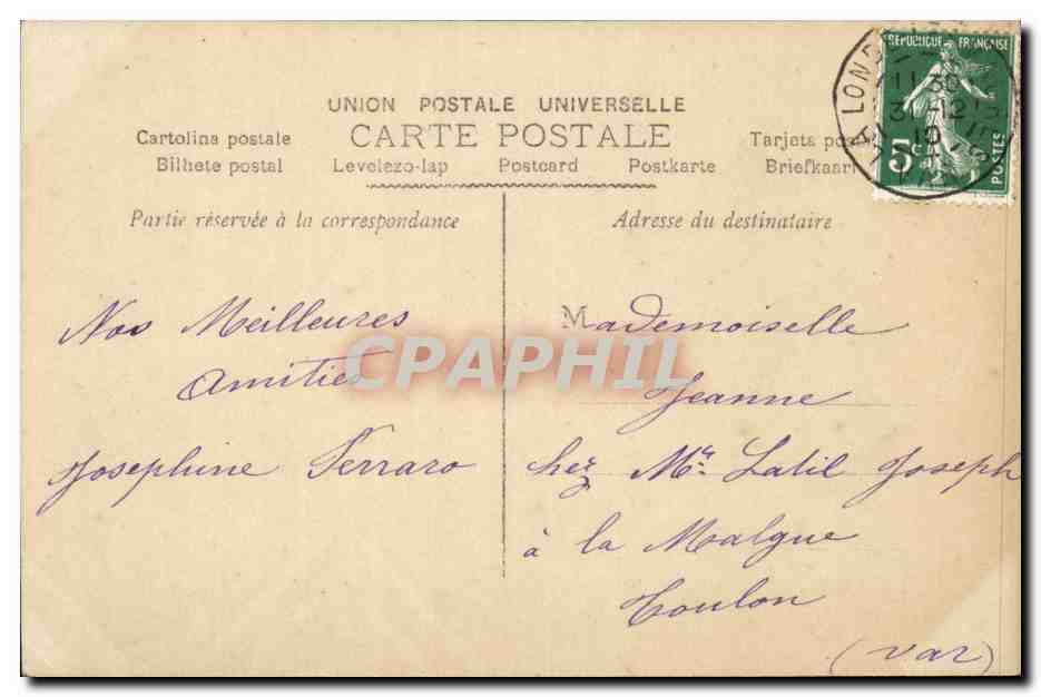 CPA FAntaisie Couple Meilleurs voeux  — Rückseite