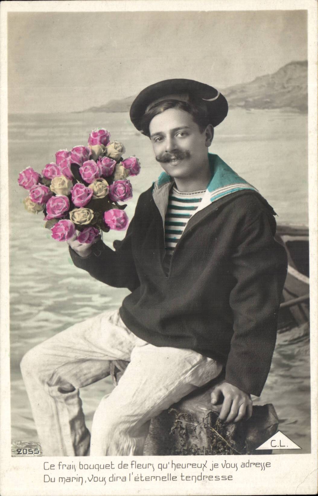 Matrose mit Rosenstrauß — C.L. — n°2055