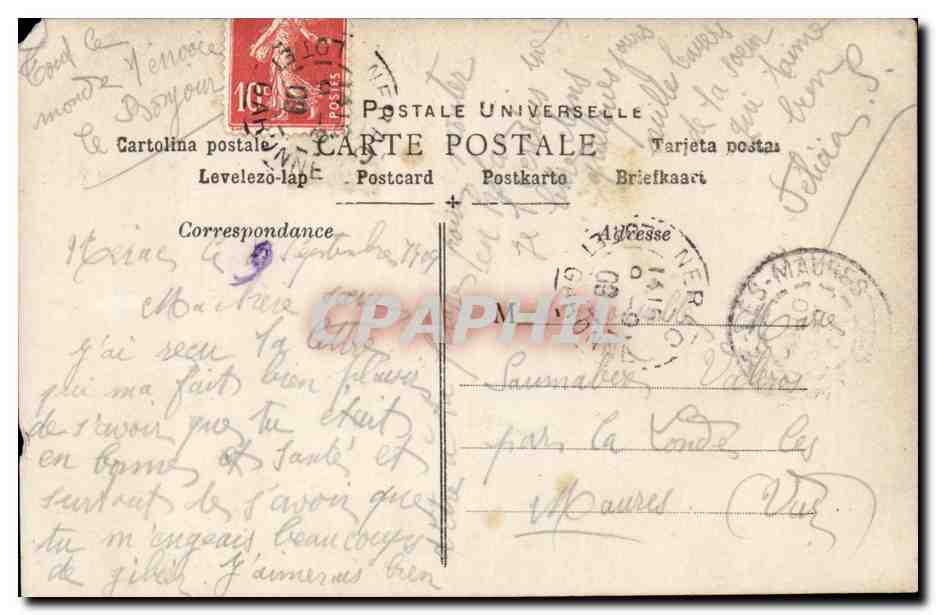 CPA FAntaisie Enfant Mile baisers — Rückseite