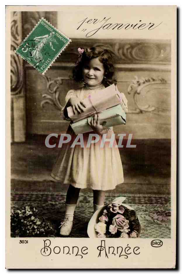 CPA FAntaisie Enfant 1er janvier Bonne annee