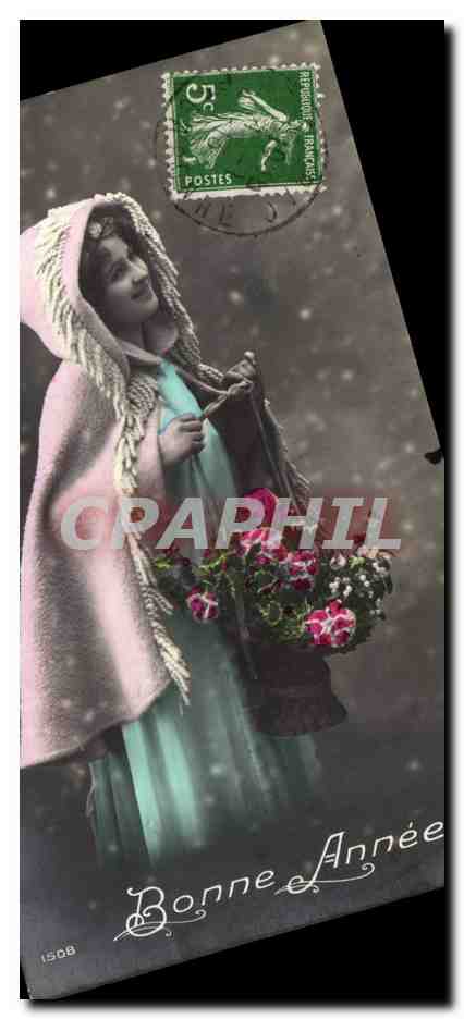 CPA FAntaisie Femme Bonne annee