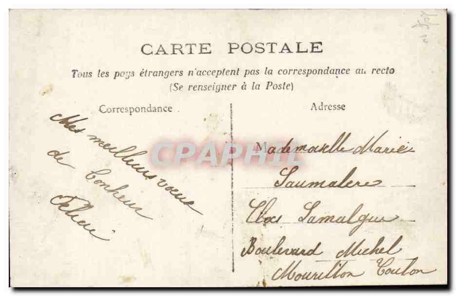 CPA FAntaisie Femme Bonne annee — Verso