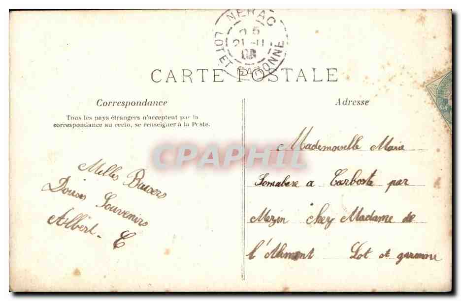 CPA FAntaisie Couple Je t'aime plus que tout au monde — Rückseite