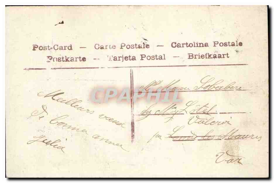 CPA FAntaisie Femme Janvier Bonne annee — Rückseite