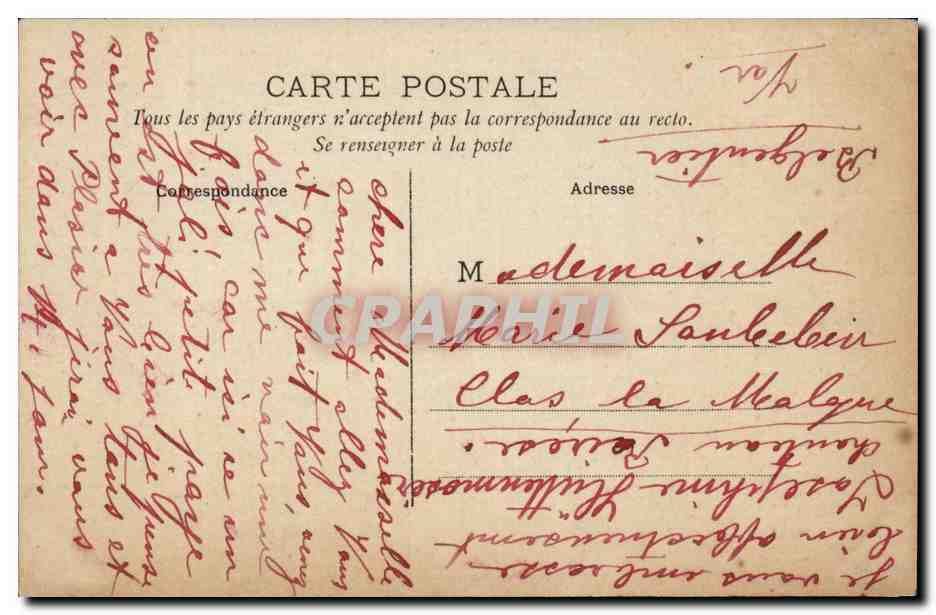 CPA FAntaisie Enfant Ces fleurs vous diront ma tendresse — Rückseite