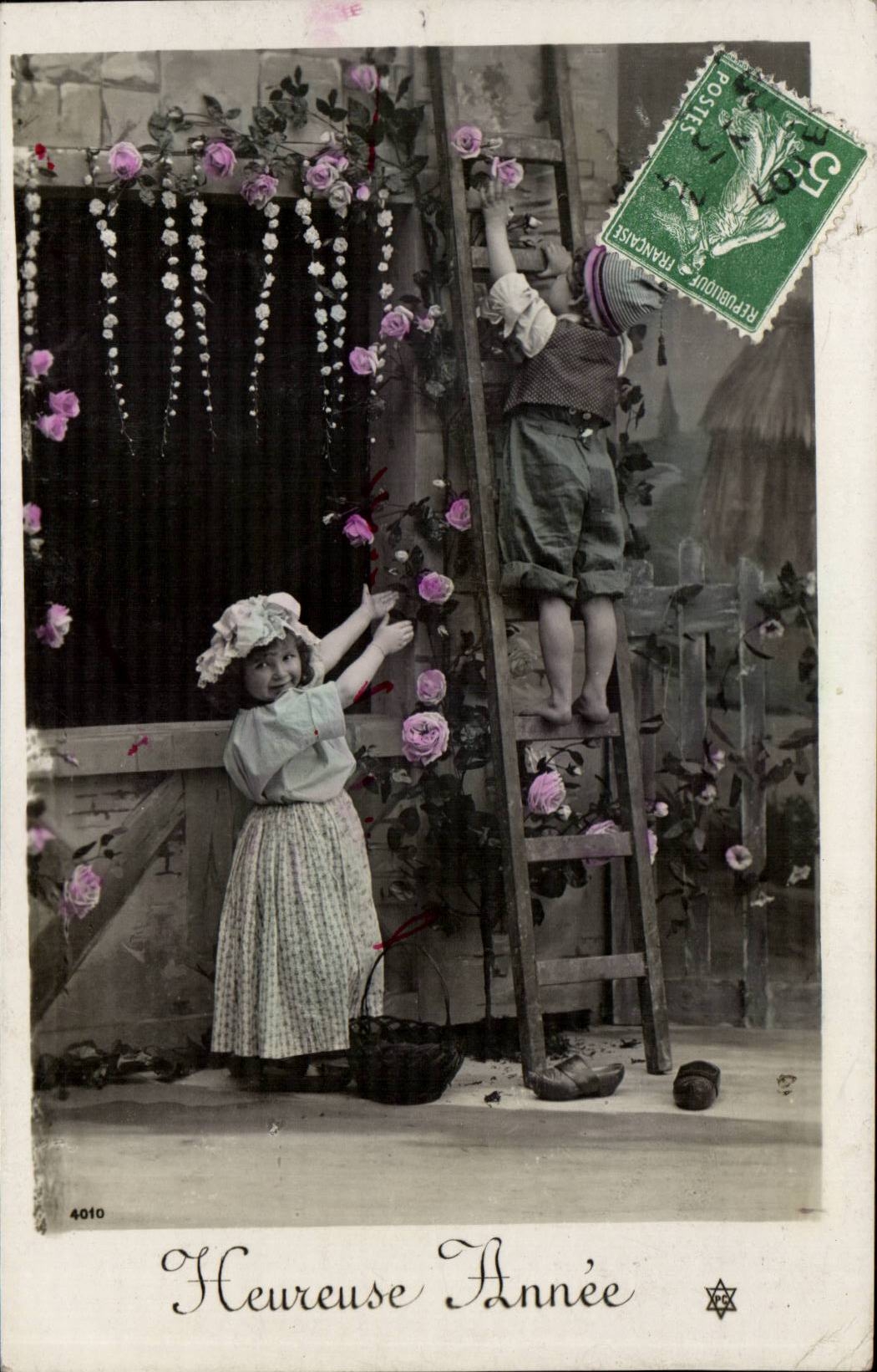 CPA FAntaisie Enfant Heureuse Annee (enfants)