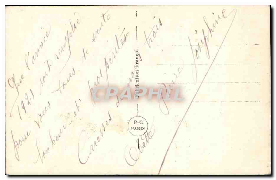 CPA FAntaisie Femme Bonne annee (colombe) — Verso