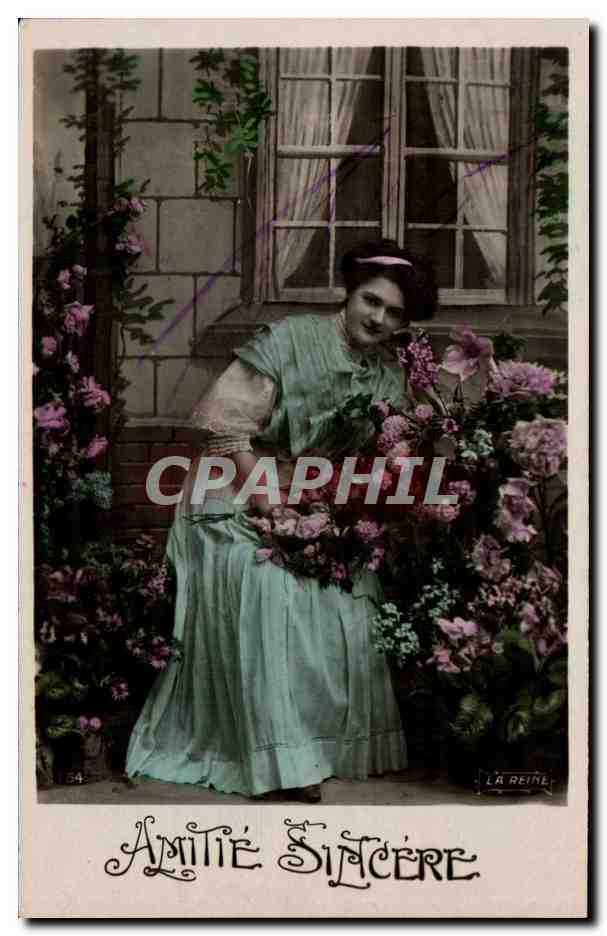 CPA FAntaisie Femme Amitie sincere