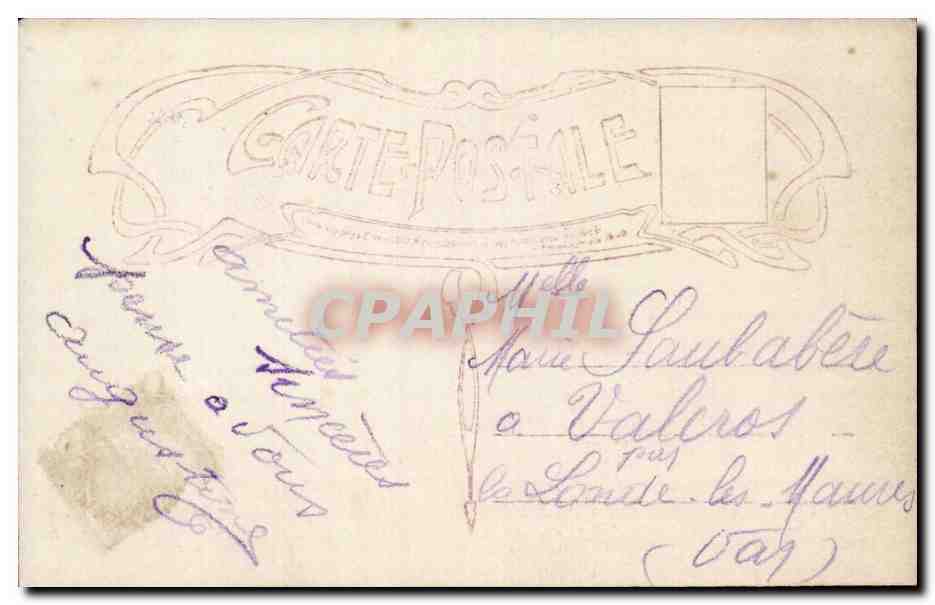 CPA FAntaisie Femme Amitie sincere — Verso