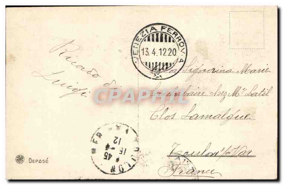 Jeune homme en uniforme militaire — pose studio — éditeur CPAPHIL, n° 5.154/4 — Rückseite