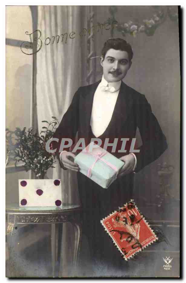 CPA FAntaisie Homme Bonne annee