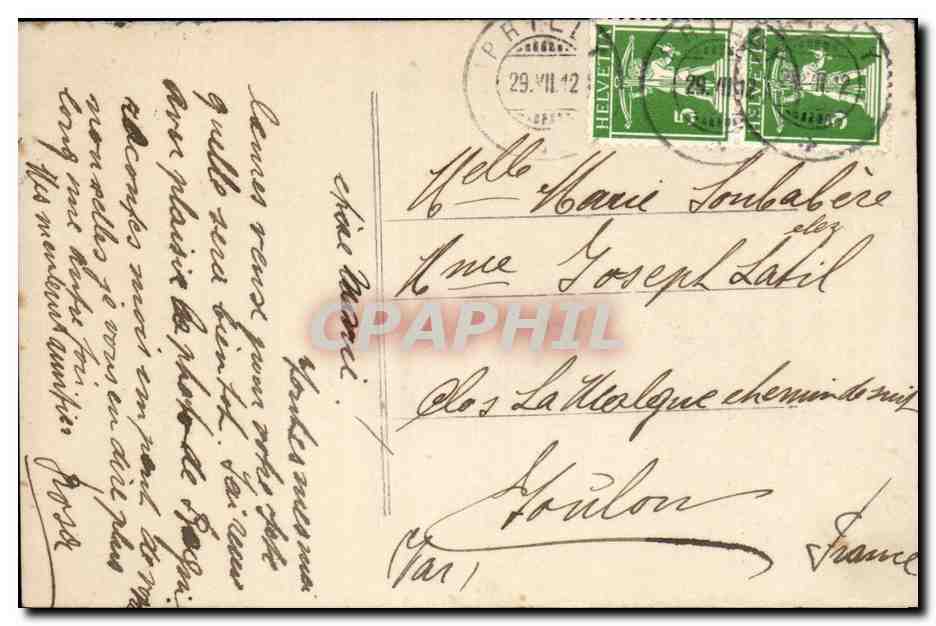 CPA Fantaisie Fleurs Bonne fete — Rückseite