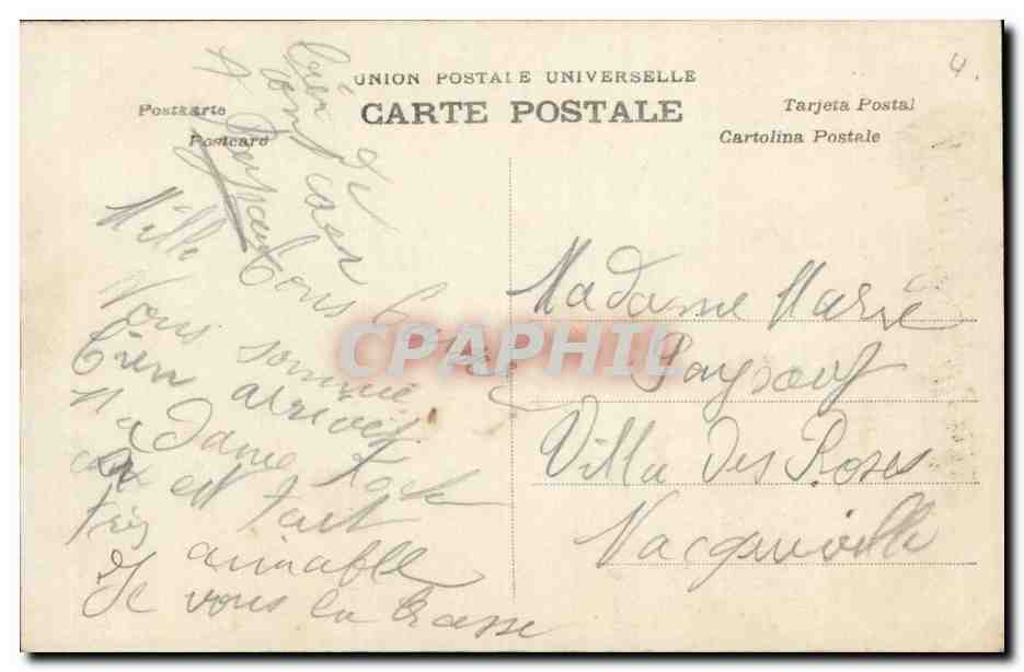 Junge Frau mit Taube — Bon Souvenir — AN Paris Nr. 1131 — Rückseite