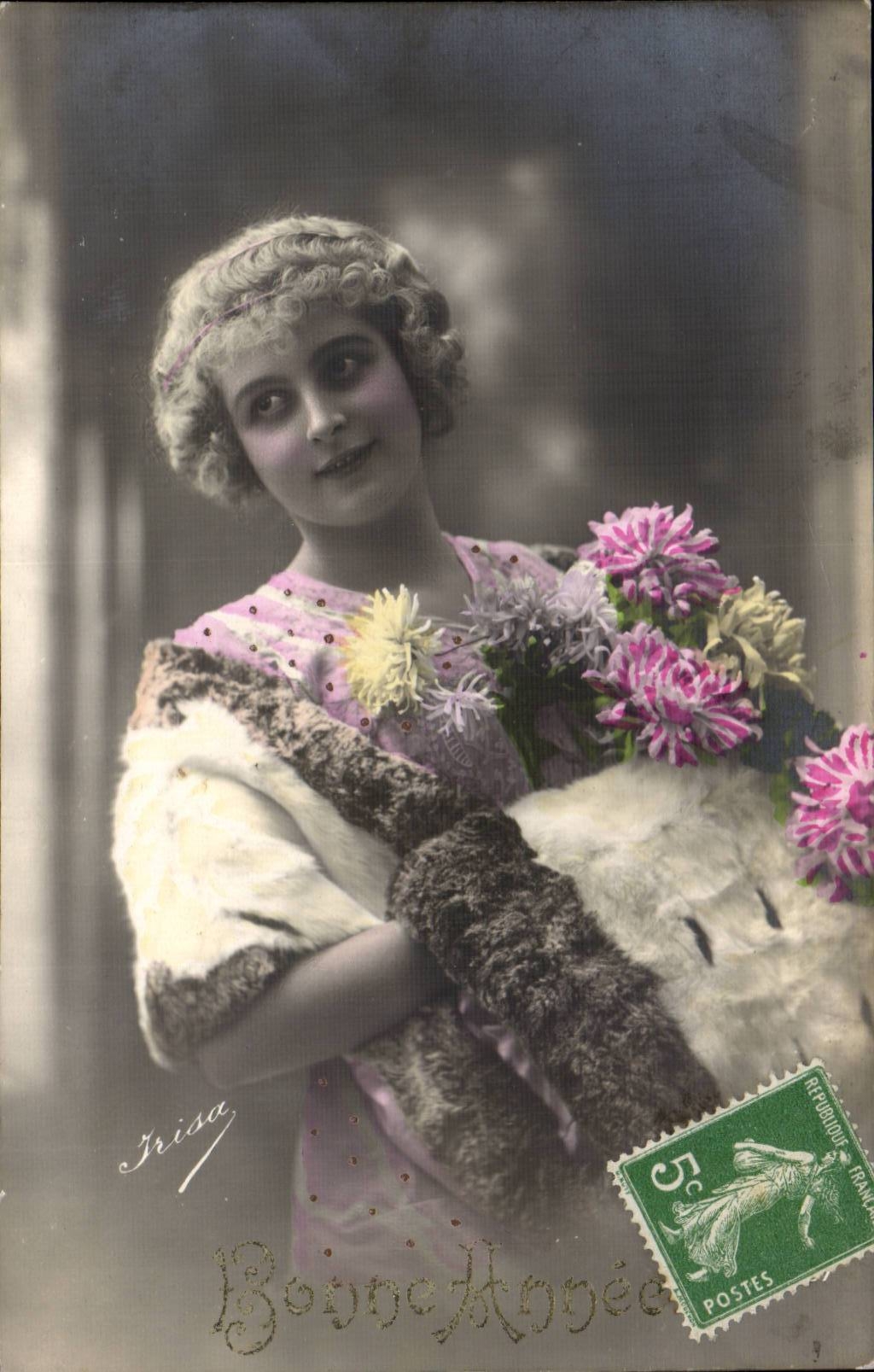 CPA Fantaisie Femme Bonne fete