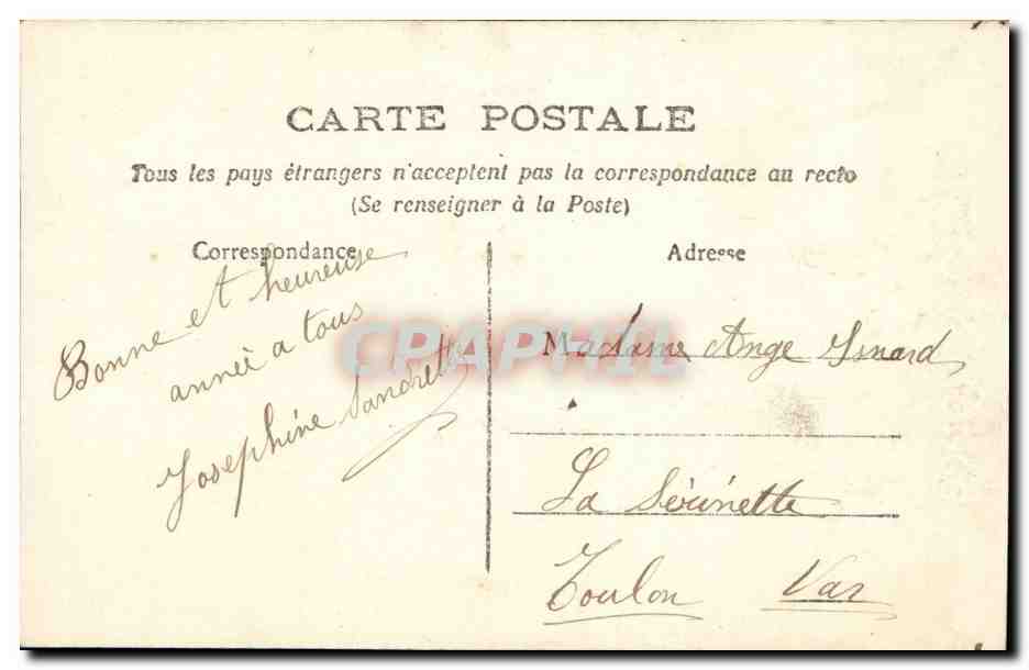 CPA Fantaisie Femme Bonne fete — Verso