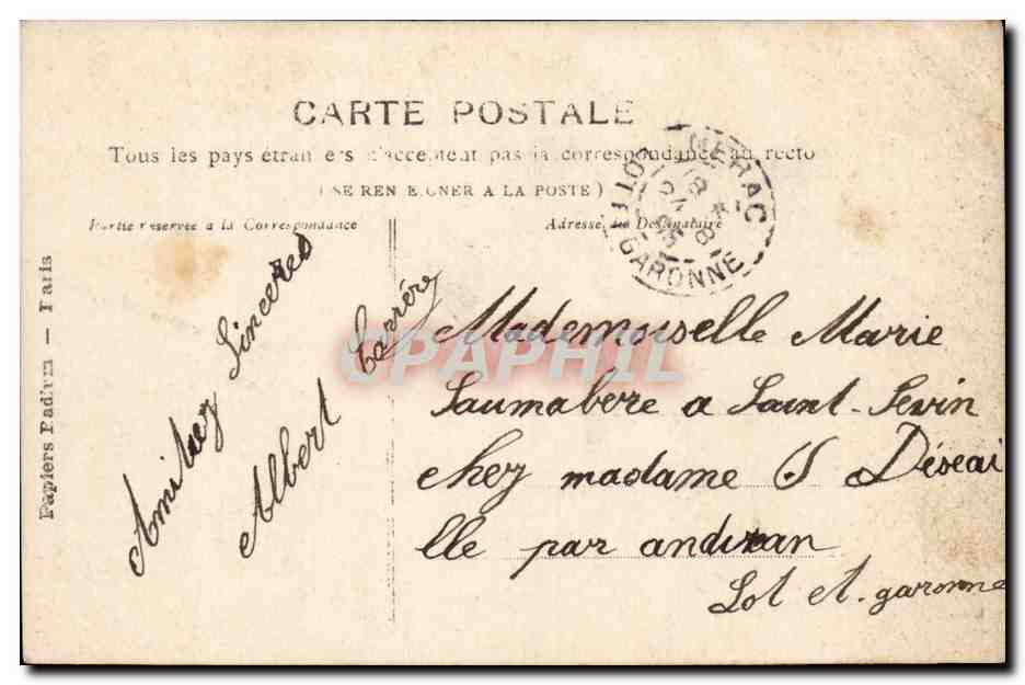 CPA Fantaisie Amour et fleurs Couple — Rückseite