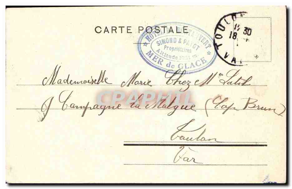 CPA Ascension d'un SErac (alpinistes montagne) — Rückseite