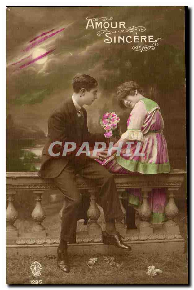 CPA FAntaisie Amour sincere Enfants