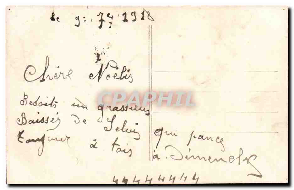 CPA FAntaisie Amour sincere Enfants — Rückseite