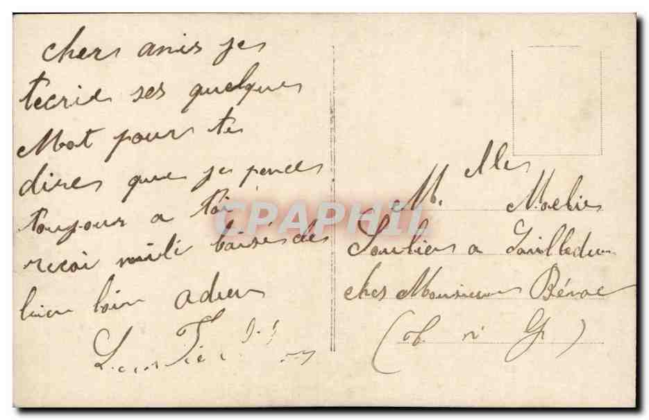 CPA FAntaisie Mille baisers (homme) — Back