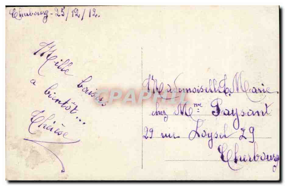 CPA FAntaisie Femme Anniversaire — Rückseite