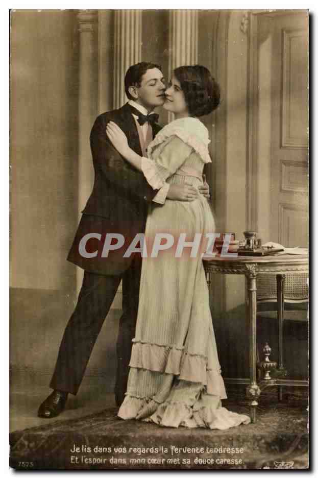 CPA Fantaisie Couple Je lis dans vos regards la fervente tendresse 