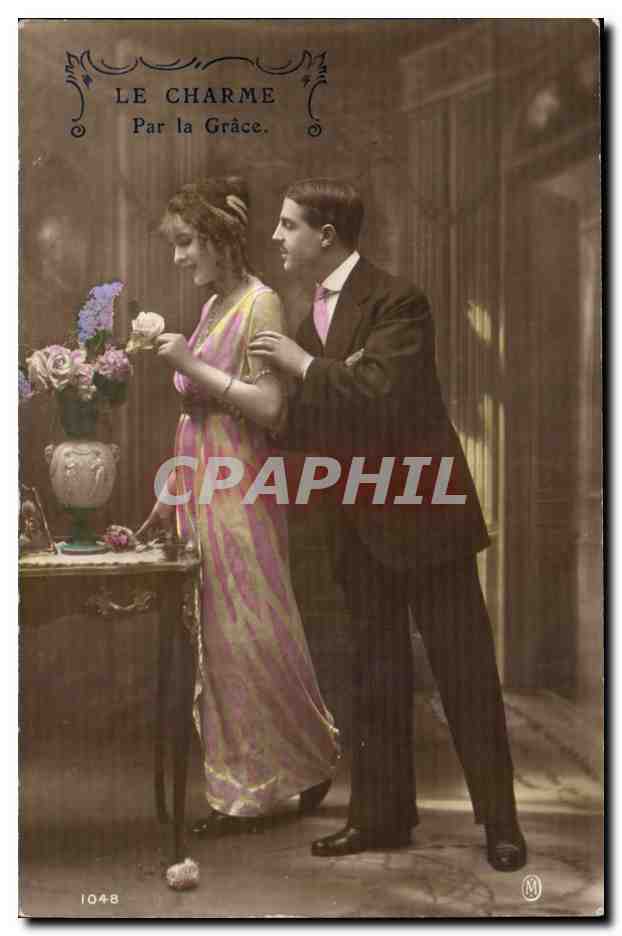 CPA Fantaisie Couple Le charme par la grace