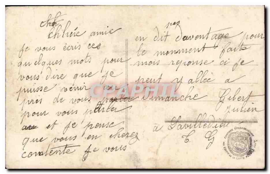 CPA Fantaisie Couple L'amour s'eveille Marivaudages — Rückseite