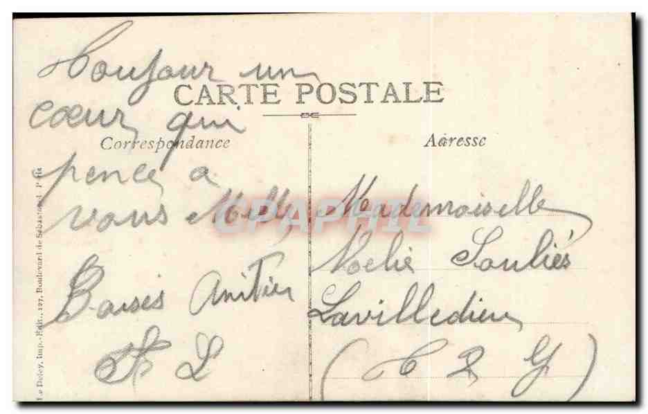 CPA FAntaisie De l'amitie d'un coeur on veut douter longtemps (couple) — Rückseite