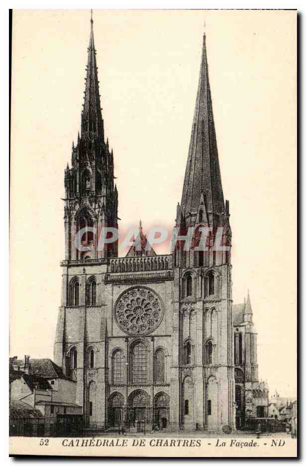 Chartres CPA Cathedrale La facade