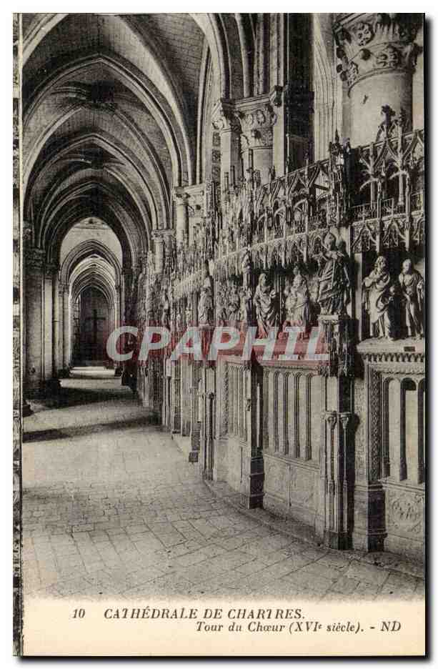 Chartres CPA Cathedrale Tour du choeur (16eme)
