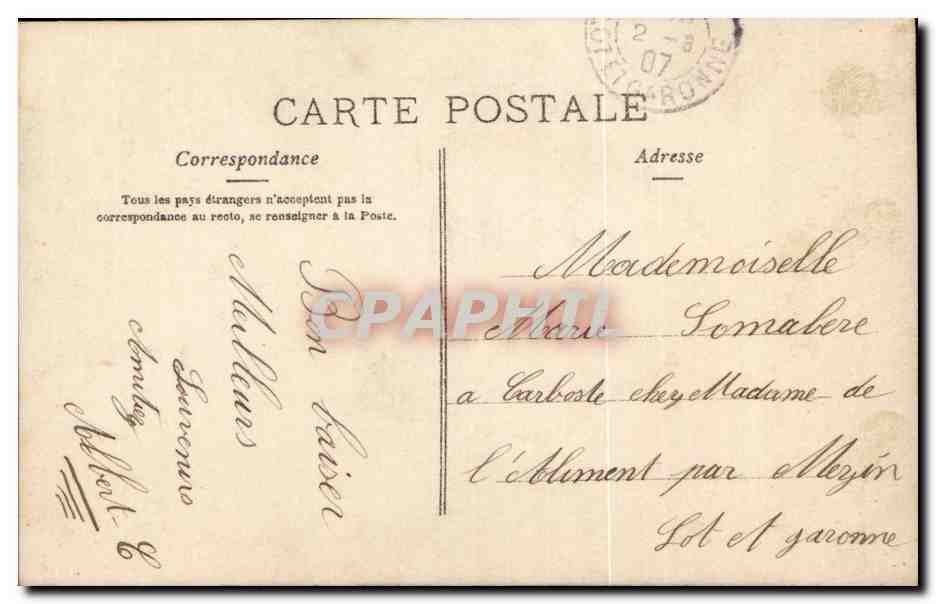 CPA Fantaisie Couple Et Jean toujours couci couci — Rückseite