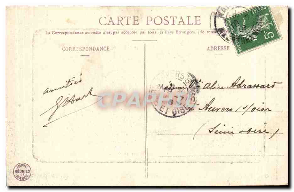 Nancy - L'Hemicycle de la Carriere et le Palais du Gouvernement - CPA  — Verso