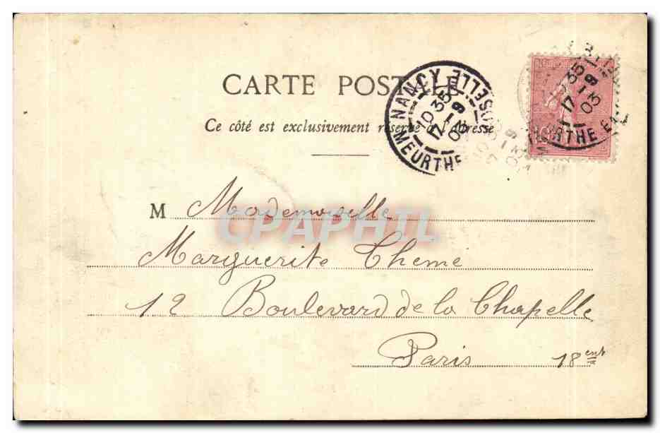 Nancy - Porte Stanislas - CPA  — Rückseite