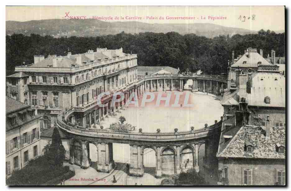 Nancy - hemicycle de la Carriere Palais du Gouvernement la Pepiniere - CPA 