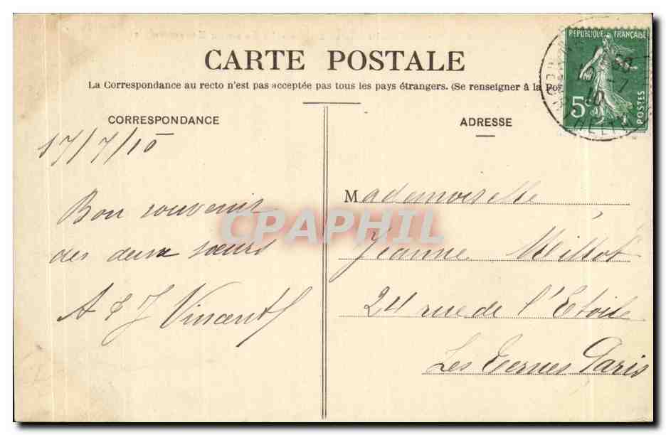 Nancy - La Place Carriere Le Palais Gouvernement - CPA  — Verso