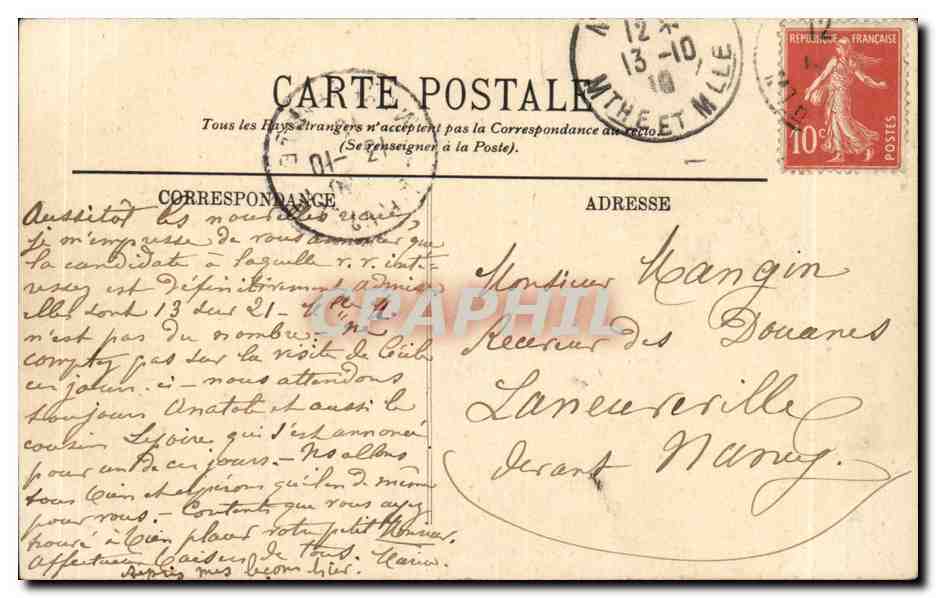 Nancy - La Place Stanislas vers le Theatre - CPA  — Verso