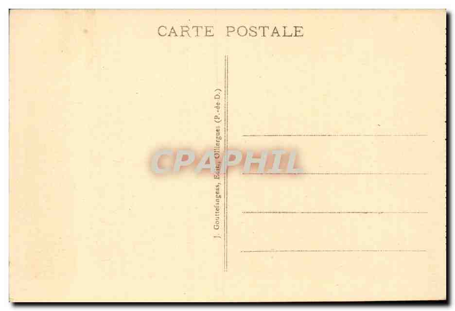 Les Ruines du Temple de Mercure et la Chaîne des Puy Sud — L'Auvergne Poétique — G. d'O. - 559 — Achterkant