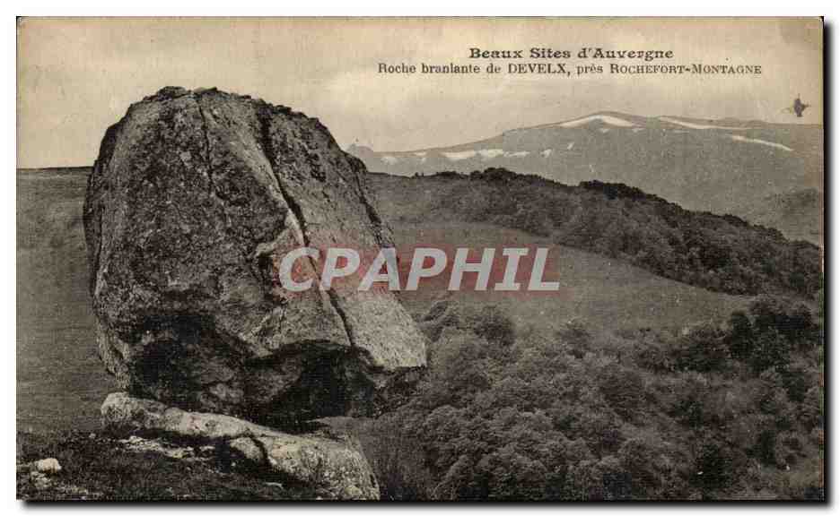 Schaukelstein von Develx, nahe Rochefort-Berg — Schöne Orte der Auvergne — Verlag nicht sichtbar
