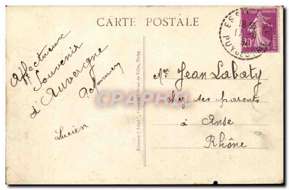 Sommet du Puy de Dôme — Pastorale — Éditions Idéal, n° 4321 — Reverso
