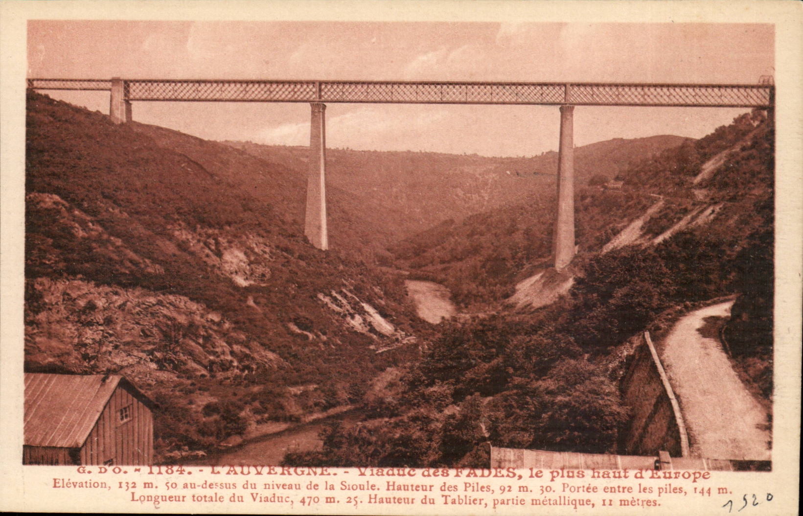 Viaduc des Fades, Auvergne — the highest in Europe — G. D'O., no. 1184