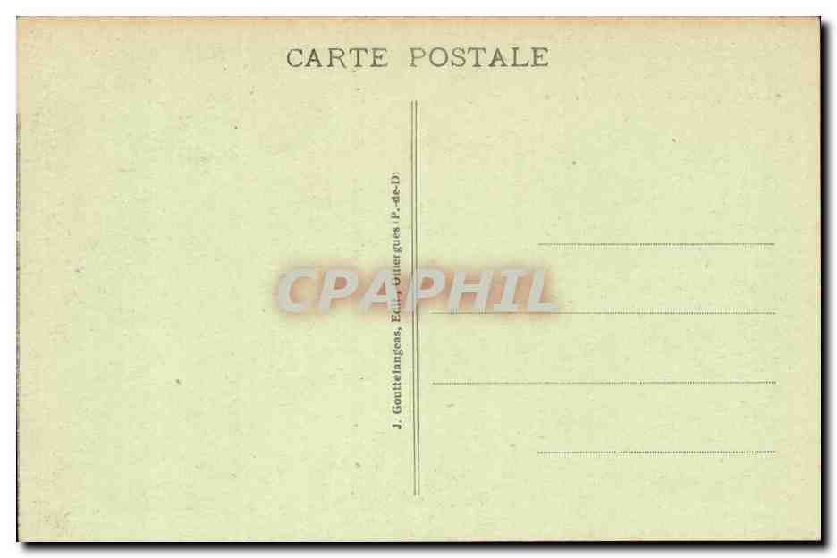 Le PUY de DOME vu du côté Nord — avec le Chemin romain et la Ligne du Chemin de fer — n° 545 — J. Gouittefangues, Éditeur, P.-de-D. — Reverso