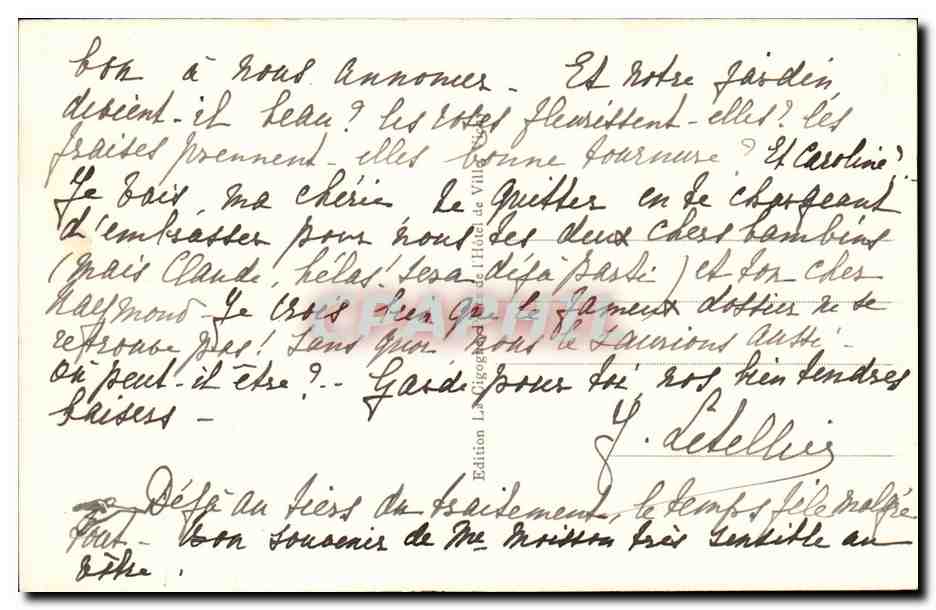 vichy CPA PAvillon SEvigne — Verso