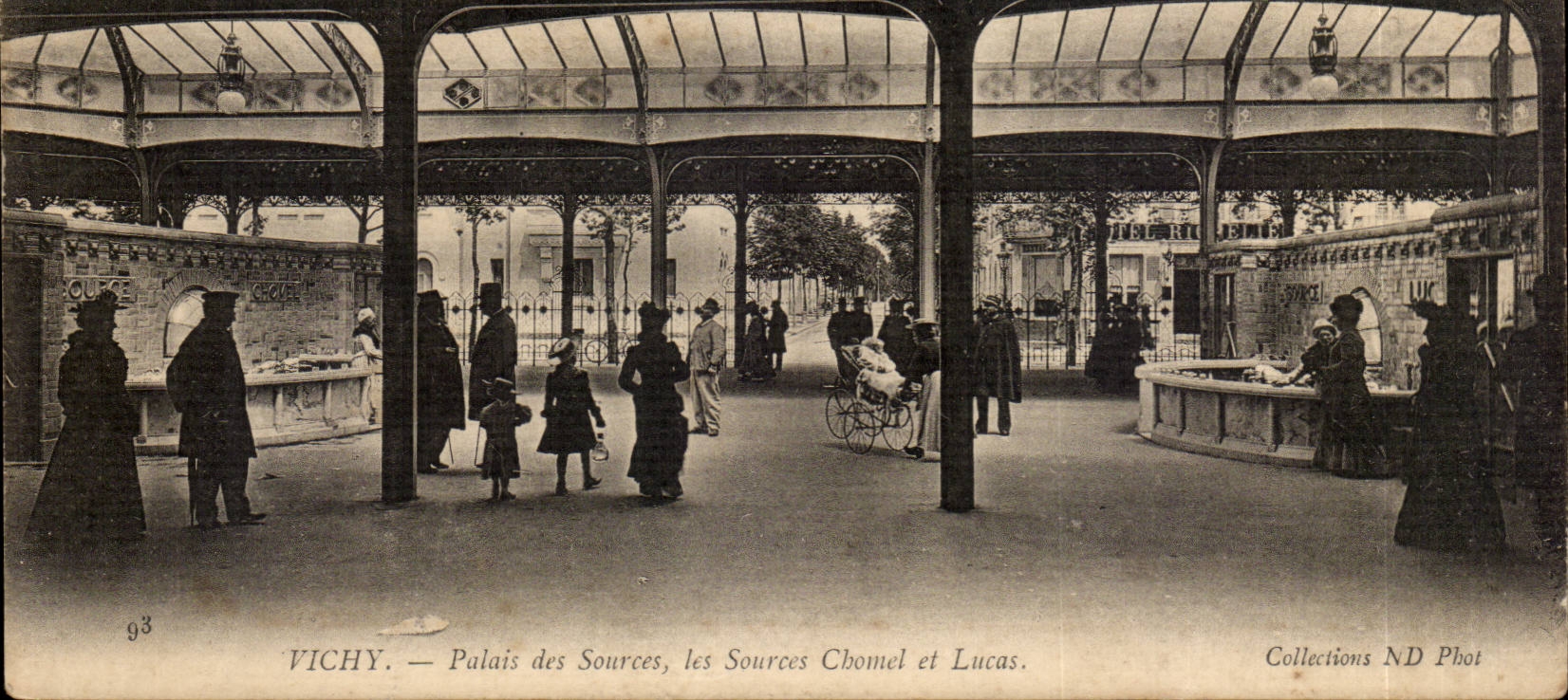 Vichy CPA palais des sources les sources Chomel et Lucas