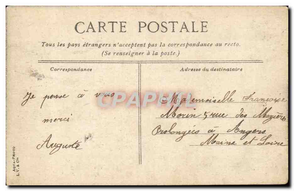 Lyon CPA L'entree principale du parc de la Tete d'or — Verso