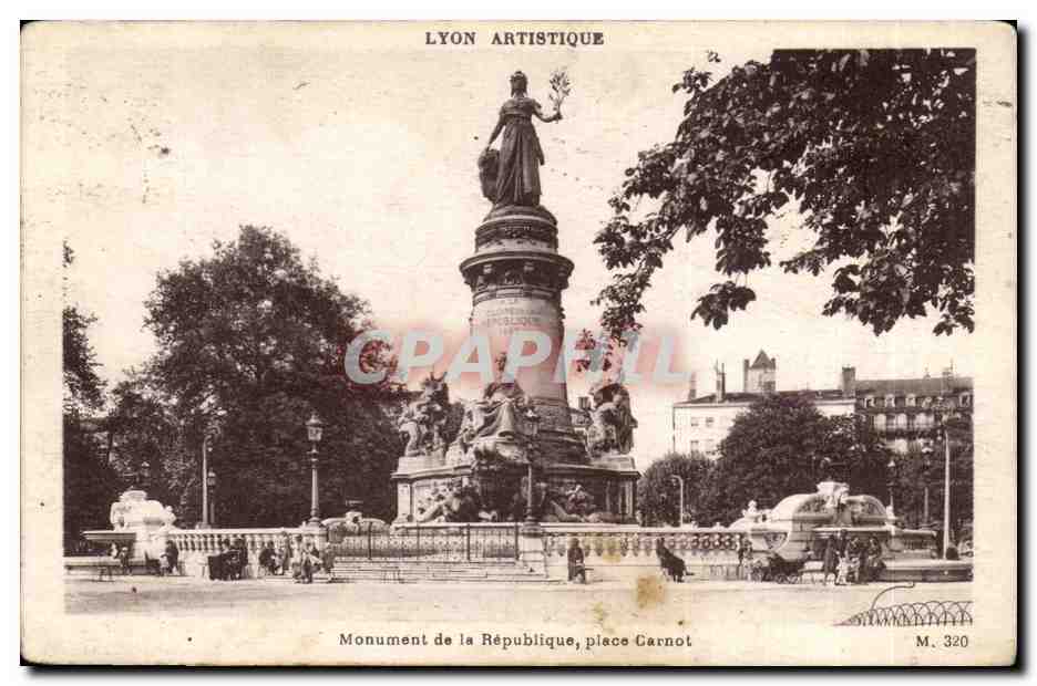 Monument de la République, place Carnot — Lyon — Édition Lyon Artistique, n° M. 320